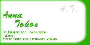 anna tokos business card